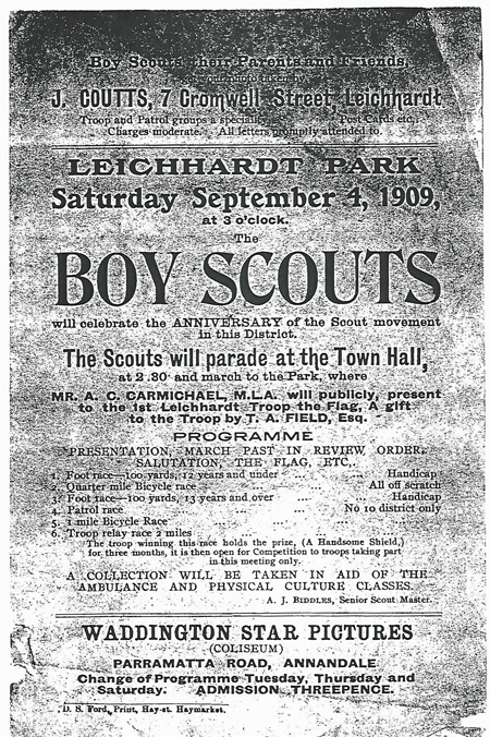 1909 Boy Scout Parade Notice