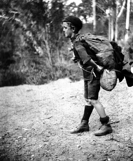 Boy Scout with Sugar Bag