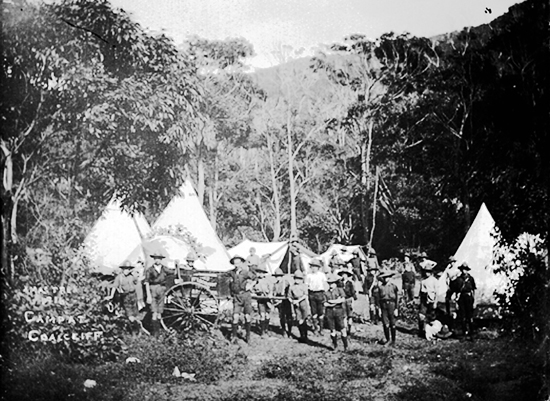 "Xmas Tree 1916 Camp At Coalcliff"