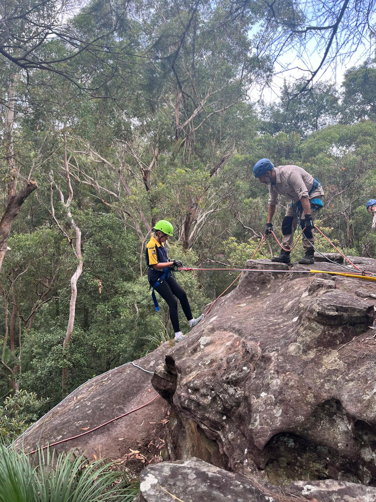 1st Leichhardt Scout abseiling at Baden Powell Scout Camp