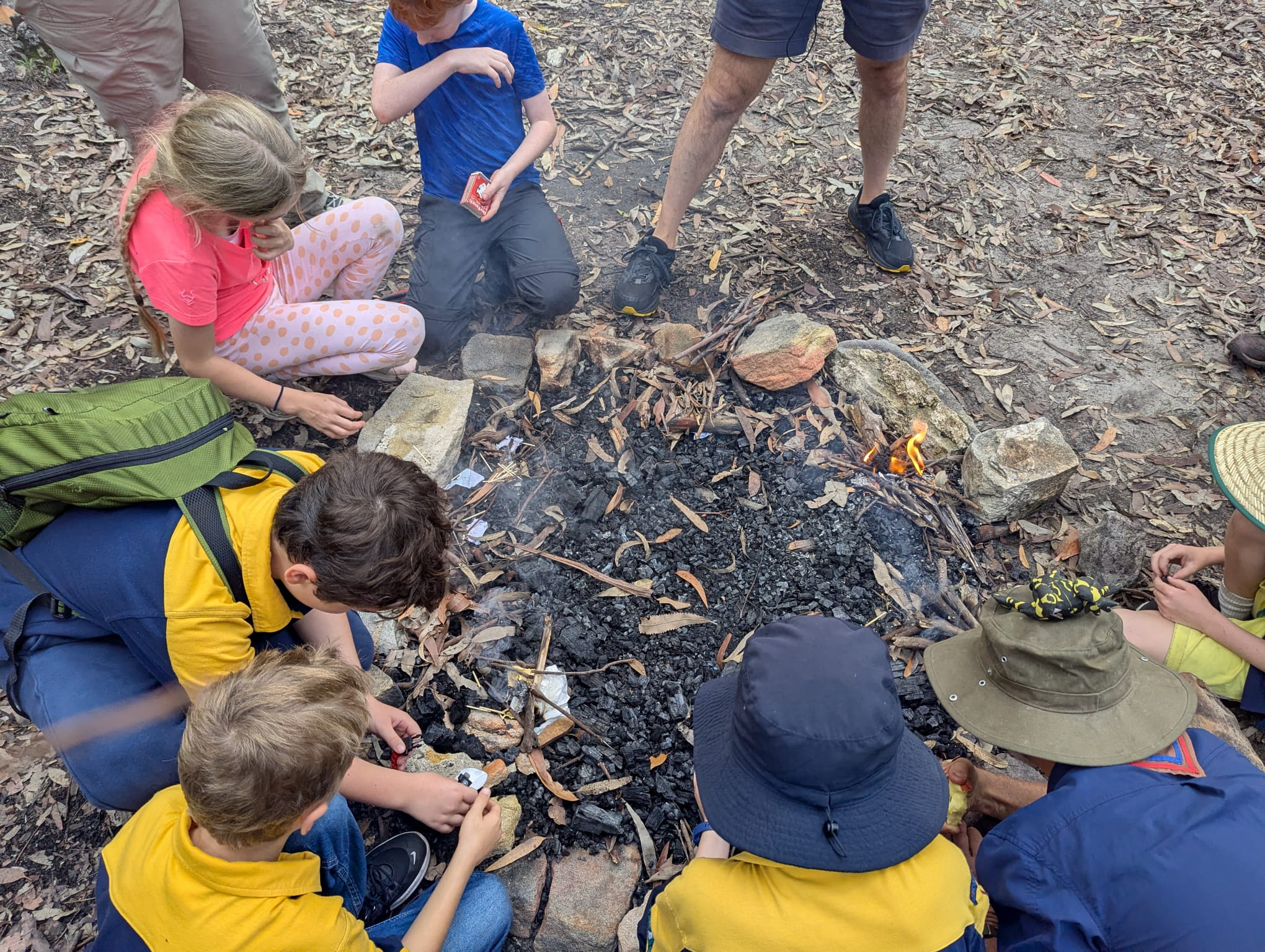 1st Leichhardt Scouts around a camp fire